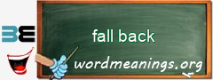 WordMeaning blackboard for fall back